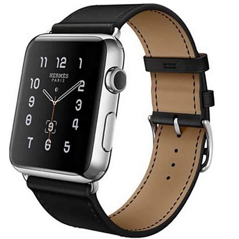 black hermes apple watch band